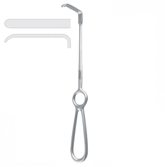 Retractor chin osteotomy Arnett 45x6.5mm, 220mm