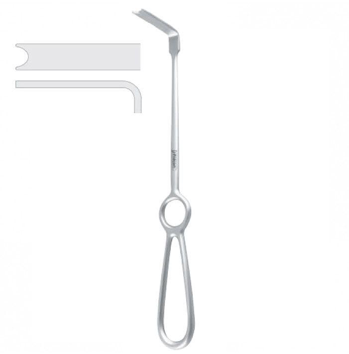 Retractor transoral drill Arnett 35x7mm, 220mm