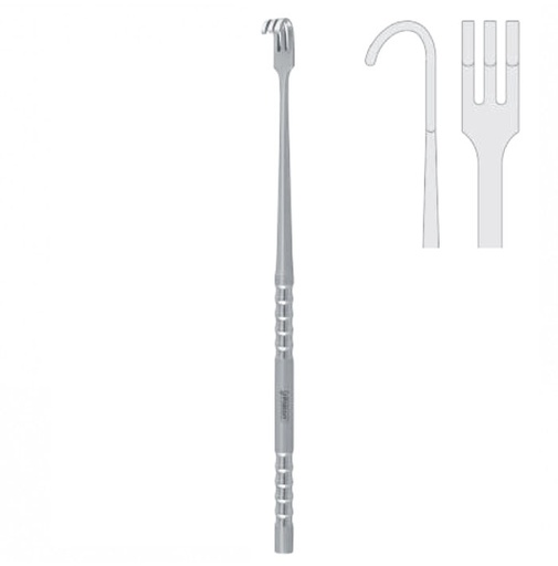 [FC.040.190|--|F59-877-19R|R59-877-19R] Retractor chin osteotomy Arnett 8.5mm, 190mm